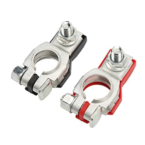 Image of Haosie Battery Terminals Connectors Positive Negative, 2PCS Car Battery Connectors, 243407F000 243407F001 Batteries Clamps Replacement