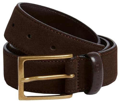 Image of Ted Baker london suede leather belt, brn-choc, 36" waist
