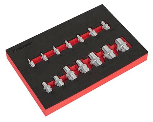 Image of Sealey AK61807 14PC 1/4", 3/8" & 1/2"Sq Drive TRX-Star* Socket Set - E4-E24