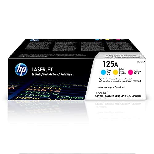 Image of HP 125A Original Laserjet Toner Cartridges - Cyan/Yellow/Magenta (Pack of 3)