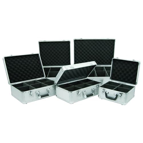 Image of Citronic | Aluminium CD Storage Case – Holds 40 CDs – Lockable DJ Flight Case with Padded Interior & Dividers – Secure Music Storage Box with Carry Handle & Removable Lid