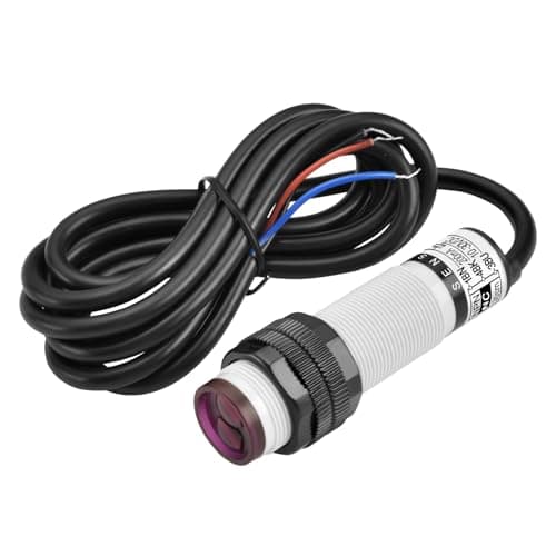 Image of Heschen M18 Column Infrared Photoelectric Proximity Switch, Diffuse Reflection Type, E3F-DS30B2, Detection Distance 10-30CM, 10-30VDC 200mA, NPN Normally Closed(NC), 3 Wire