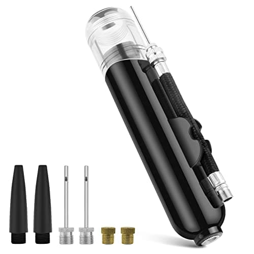 Image of Ball Pump, Dual Action Inflate Air Pump with 3 Needles and 2 Nozzles for Soccer Ball, Basketball, Volleyball, Balloons, Bikes