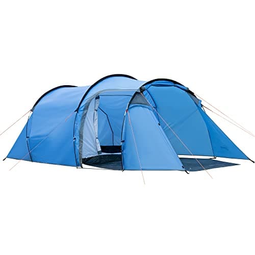Image of Outsunny 2-3 Person Tunnel Tent with Sewn-in Groundsheet, Air Vents, Rainfly, 2000mm Water Column, Camping Tent with 1 Bedroom, Inbuilt Porch, Living Area for Camping, Hiking, Sky Blue