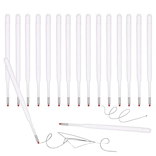 Image of teng hong hui 30 Pieces Black Ink Pen Refills, Replaceable Ballpoint Pen Refills with Smooth Writing Ballpoint Pen Refills 1mm Black Retractable Pen Refills for Ballpoint Pens for School and Office