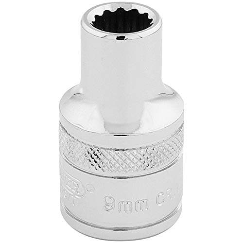 Image of Draper 33089 1/2" Square Drive 12 Point Socket, 9mm Size , Blue
