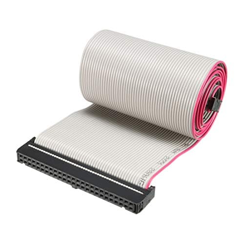 Image of sourcing map IDC Gray Wire Flat Ribbon Cable 50 Pins 128cm Length 2.54mm Pitch Type-C