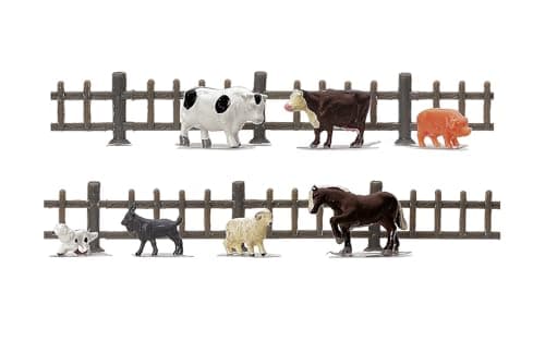 Image of Hornby R7120 Farm Animals for Model Railway OO Gauge, Model Train Accessories for Adding Scenery, Dioramas, Woodland, Buildings and More, Model Making Kits - 1:76 Scale Model Accessory
