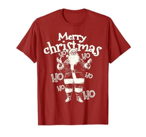 Image of Vintage Santa Claus Ho Ho Ho Classic Christmas Holiday T-Shirt