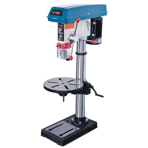 Image of KATSU Tools Heavy Duty Bench Pillar Drill Press 550W + 16mm Chuck + 16 Adjustable Speeds Switch + 80mm Max Drilling Depth + Max 2770rpm + Height Adjustable Drill Table