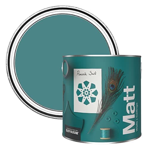 Image of Rust-Oleum Colours Matt Emulsion Wall and Ceiling Paint - Peacock Suit 2.5L
