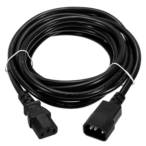 Image of sourcing map 10ft 18 AWG Black 18/3 Universal Power Cord C14 to C13 10A 250V 3-Prong Extension PDU Power Cables for PC,Computer,Printers,TV,AC Adapter,Laptop,Monitor