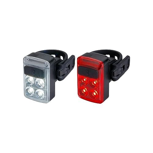 Image of BBB Cycling Slide USB Rechargeable Bike Light Set I Bicycle LED Front Light & Rear Light I Flexible Strap Attachment I Visibility Lights For Bike I BLS-237