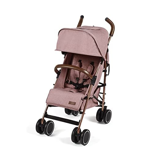 Image of Ickle Bubba Discovery Max Pushchair (Dusky Pink) – 6 Months to 22kg (Approx. 4 Years*), Lightweight & Compact Stroller, One-Hand Recline, UPF 50+ Hood, Luxury Footmuff, Cup Holder & Rain Cover
