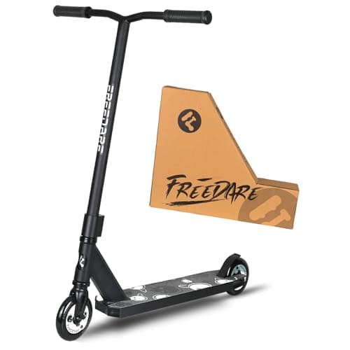Image of FREEDARE Pro Stunt Scooter for Kids 8 Years and Up, Teens, Adults, Boys and Girls Freestyle Street Trick Scooter for Intermediate and Beginner Skate Park - Black/JB-3