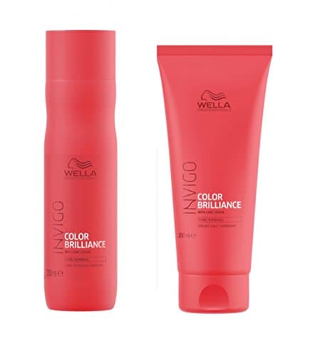 Image of Wella INVIGO Color Brilliance Color Protection Fine/Normal Shampoo 300ml and Vibrant Color Conditioner 200ml