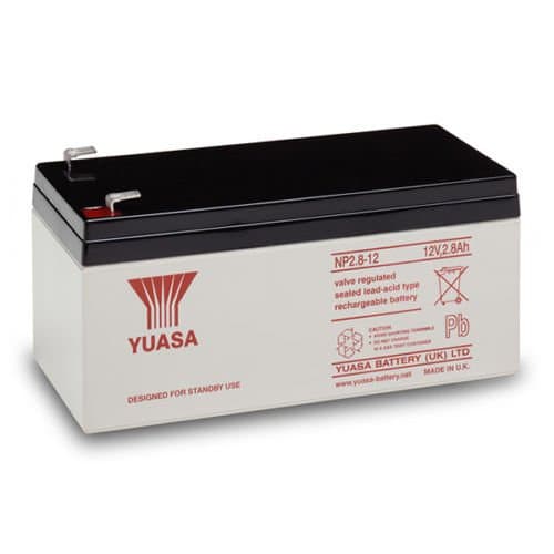 Image of Yuasa NP2.8 12 volt 2.8 ah GENUINE RECHARGEABLE ALARM/SECURITY BATTERY