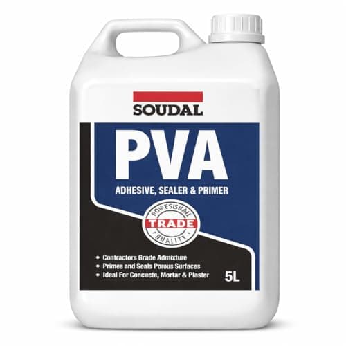 Image of Contractors Grade PVA Adhesive White 5L | PVA Glue, PVA Bond & Contact Adhesive | PVA Glue for Walls & Crafting | Multi-Purpose Sealer, Primer & Bonding Agent