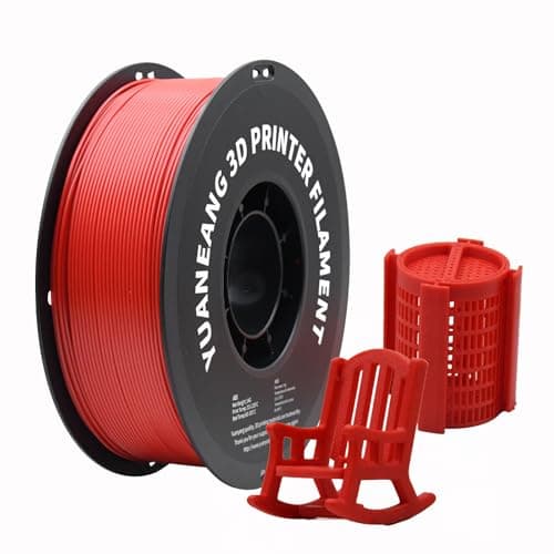 Image of YUANEANG ABS 3D Printer Filament, Dimensional Accuracy +/- 0.03 mm, 1kg Spool(2.2lbs), 1.75 mm Fit for Most 3D Printers, Red