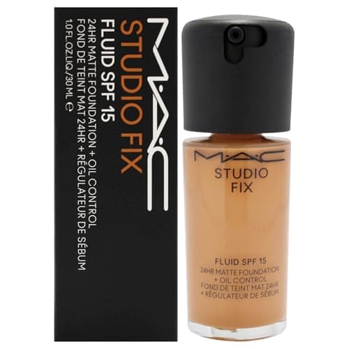 Image of Studio Fix Fluid SPF 15 24Hr Matte Foundation Plus Oil Control -NC45 by MAC for Women - 1 oz Foundation