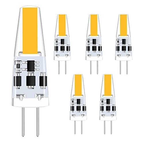 Image of TIAFELNGLY 6 Pack G4 LED Bulbs 2W Warm White Energy Saving Lamps, G4 LED Light Bulb AC/DC 12-24V