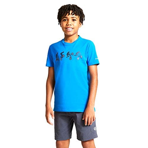 Image of Dare 2b DKT426 4PAC05 Go Beyond' Printed Cotton Casual T-Shirts/Polos/Vests - Atheltic Blue, Size 5-6