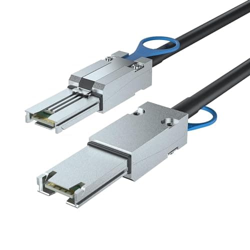 Image of External SAS Cable, 4 Lane Mini SAS (SFF-8088) to Mini SAS (SFF-8088), 6 Gbps, 1 meter (3.3ft)