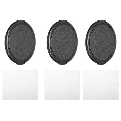 Image of PATIKIL 72mm Lens Cap, 3 Pack Sides Pinch Snap Camera Lens Cover for Front Lens with Cloth, Suitable for 72mm Thread Universal DSLR Lenses for Nikon, for Fujifilm, for Pentax, for Leica