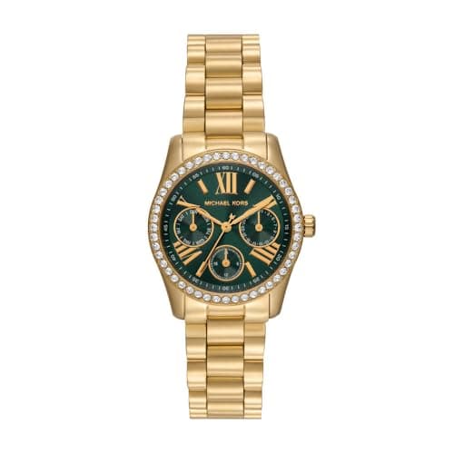 Image of Michael Kors Lexington Watch for Women, Quartz Chronograph Movement with Stainless Steel Strap