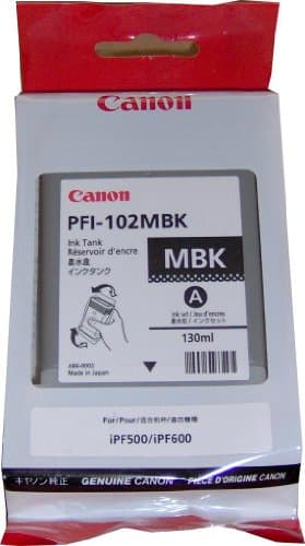 Image of Canon 0894B001AA - PFI-102MBK - Matte Black Ink Tank - 130ml,