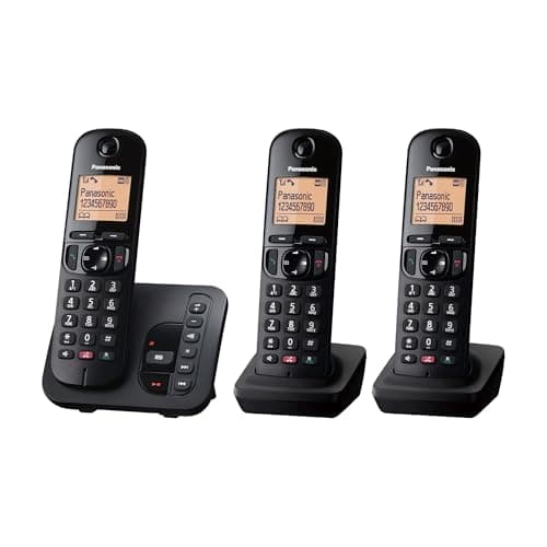 Image of Panasonic KX-TGC263E Digital Cordless Phones: 18-min answering machine, dedicated call block button, an easy-to-read dot-matrix display and a hands-free speakerphone