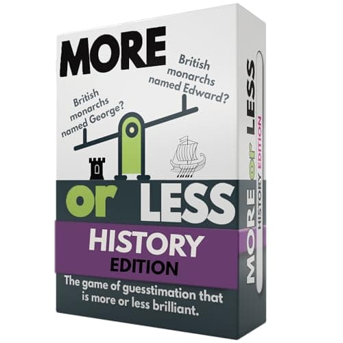 Image of More or Less History Edition Card Game | 2 Players + | Travel & Pocket Card Game for Kids, Teens & Adults | Play Anywhere