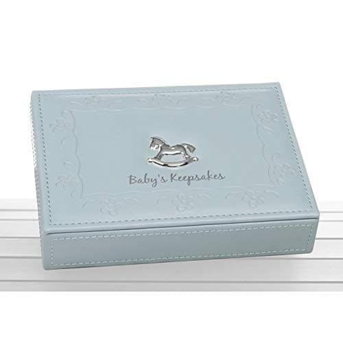 Image of Adelbrook Blue Faux Leather Baby Boy Keepsake Box