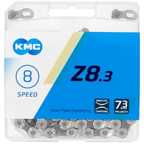Image of KMC Bike Chain Z8.3, Smooth & Quiet Bicycle Chain, Quality & Highly Compatible With Chamfered Inner Plates, Shifting Performance Bicycle Chain, Multi-Speed Bike Chain, 1/2" X 3/32" - 114 links