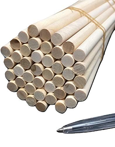 Image of Trustleaf 10mm x 300mm Birch Hardwood Wooden Craft Sticks/Dowels - Seconds - Pack of 10 Dowels