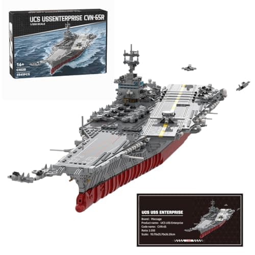Image of ToysWeltX Mocsage 1/350 UCS USS Enterprise CVN-65 Atomic Powered Aircraft Carrier Military Model Kit Kit (4941 Pieces)