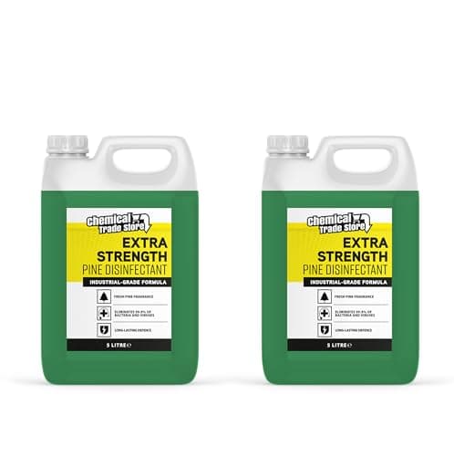 Image of Chemical Trade Store - Pine Disinfectant 2 x 5L - Concentrated Antibacterial Cleaner, Removes 99.9% of Bacteria - Floor & Surface Cleaner with Classic Pine Scent