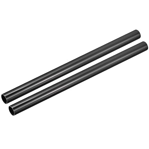 Image of sourcing map Carbon Fiber Tubes, 500mm x 30mm x 28mm 3K Hollow Carbon Wrapped Tubing Round Plain Weave Glossy Surface for Quadcopter Pack of 2