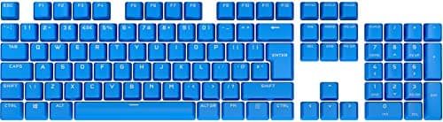 Image of Corsair PBT DOUBLE-SHOT PRO Keycap Mod Kit (Double-Shot PBT Keycaps, Standard Bottom Row Compatibility, Textured Surface, 1.5mm Thick Walls with Backlit Font, O-Ring Dampeners Included) ELGATO Blue