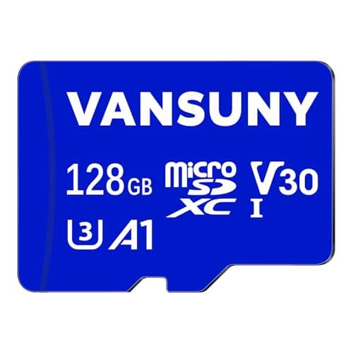 Image of Vansuny 128GB Micro SD Card 128GB MicroSDXC Memory Card with A1 U3 Class10 V30 4K Video Recording TF Card, With SD Adapter
