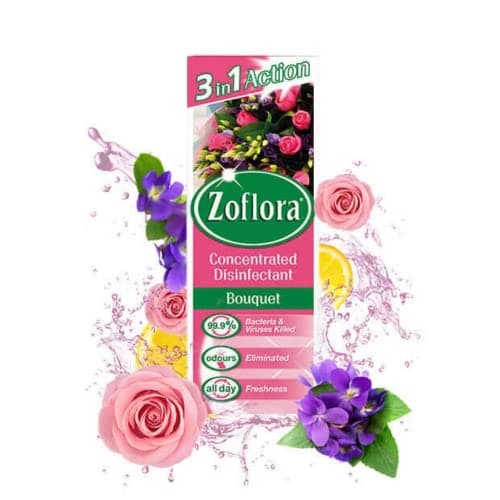 Image of 2 x Zoflora Concentrated Antibacterial Disinfectant BOUQUET 500ml