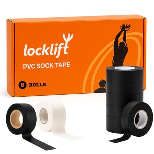 Image of locklift Sock Tape - 6 rolls of locklift PVC Sock Tape (Black)