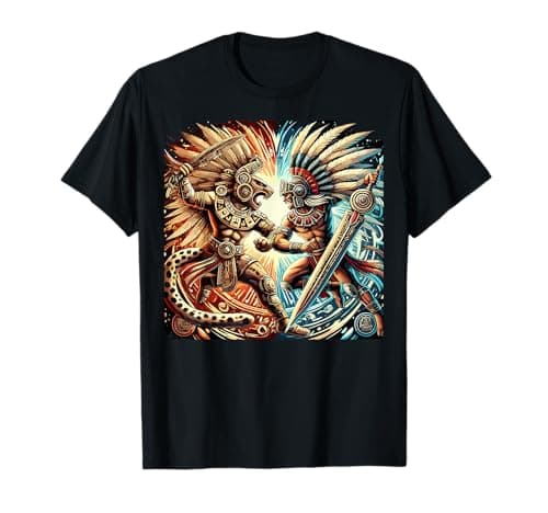 Image of Penachos Aztecas Mexico Aztec Warrior Costume Mayan Jaguar T-Shirt