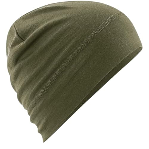 Image of ASVP Shop Merino Wool Beanie Hat – Soft, Warm, Odor-Resistant, Quick-Dry, Anti-Bacterial Cap for Men & Women Green