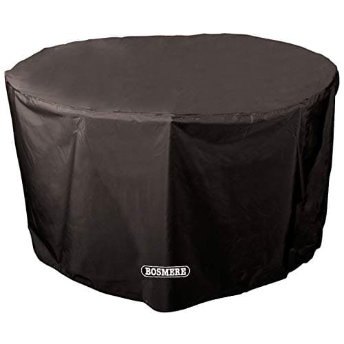 Image of Bosmere Protector 6000 | Circular Table Cover | D 128cm H 71cm | 100% Waterproof, UV Protected, Heavy Duty 600D | 6 Year Guarantee | D545, Black