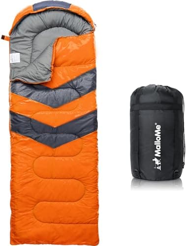 Image of MalloMe Sleeping Bags for Adults & Kids Sleeping Bag 3-4 Season - Ultralight Backpacking Sleeping Bag Cold Weather & Warm, Lightweight Compact, Single Adult Girls Boys Winter Sleep Camping Accessories