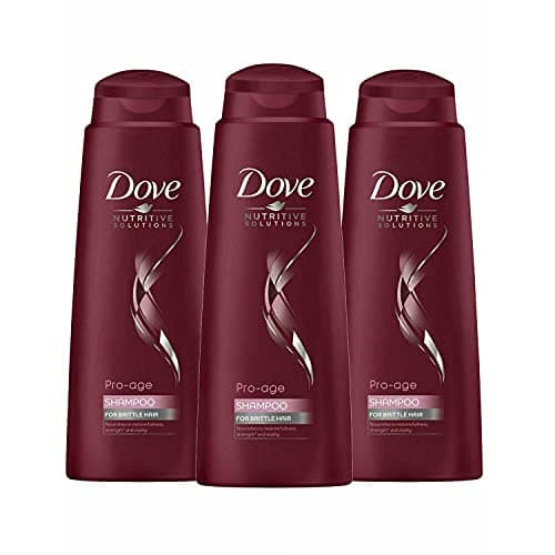 Image of Dove 3 Pack of 400ml Nutritive Solutions Pro Age Shampoo For All Types of Hair
