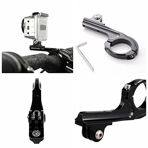 Image of NASHnal Camera Motorcycle Mount, Handlebar Mount Clip for Bike Bicycle Moto Motorcycle Handlebar, Compatible with Gopro Hero 9 8 7 6 5 4 Session Fusion 3+ 3, and other Action Cameras