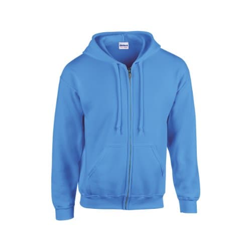 Image of Gildan Heavy Blend Unisex Adult Full Zip Hooded Sweatshirt Top (L) (Carolina Blue)