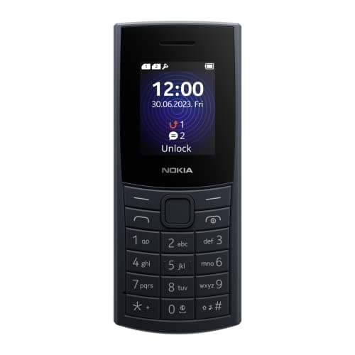 Image of Nokia 110 4G 2nd Edition (2024) (1.8 inch display, Camera, Removable 1450mAh battery, 128MB memory expandable, Bluetooth 5.0, USB Type-C, 3.5mm jack socket, Dual SIM, IP54, FM radio) - Midnight Blue